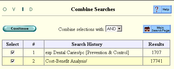 Combine Searches