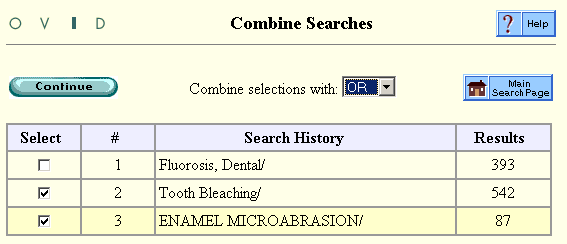 Combine Searches