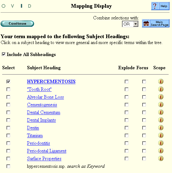 Your term mapped to the following...