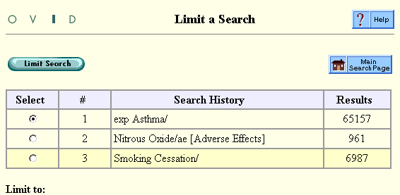 Limit a Search