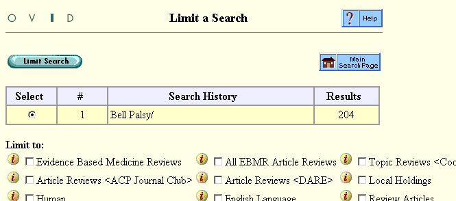 Limit a Search