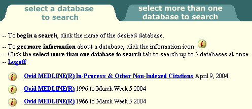 Ovid databases