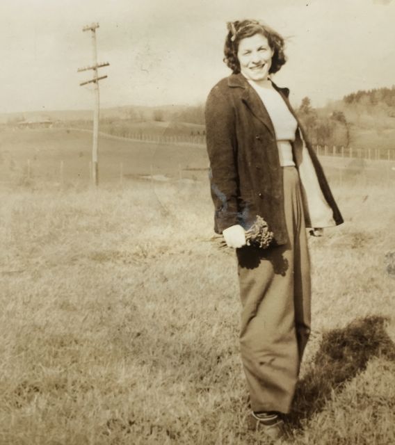 photo of Ruth (Schwartz) Black in countryside